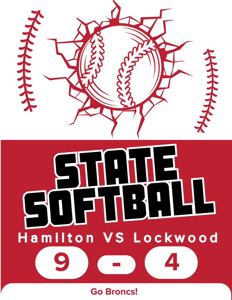 state softball, hamilton 9 vs lockwood 4
