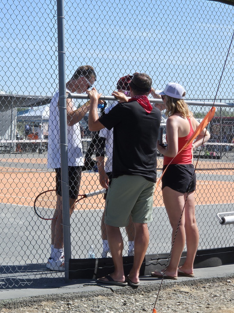 The HHS tennis team competes in the state tournament in Hardin, MT
