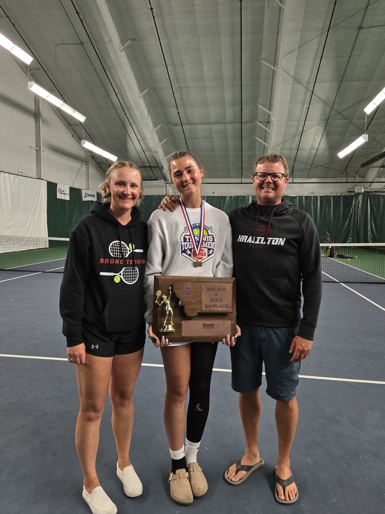 The Hamilton High School girls tennis team took 3rd place at state and Ciara Hanley took 1st place overall at girls singles