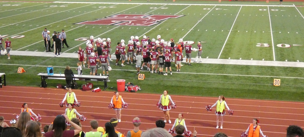hamilton high school football team playing against ronan at the hamilton athletic complex