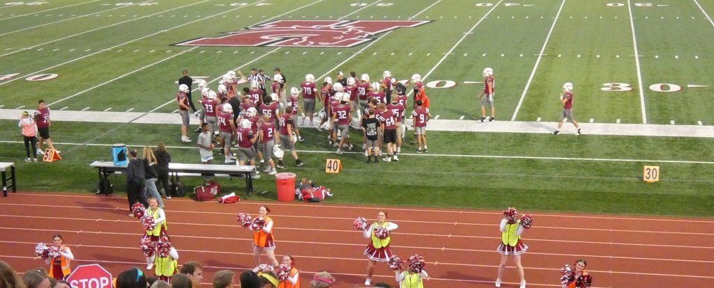 hamilton high school football team playing against ronan at the hamilton athletic complex