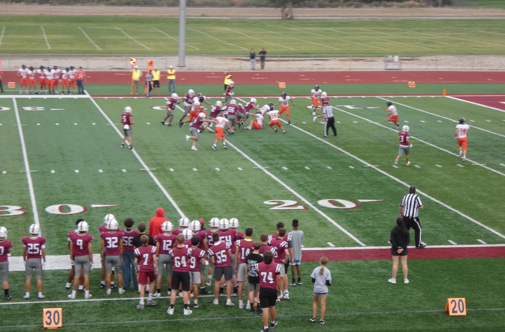 hamilton high school football team playing against ronan at the hamilton athletic complex