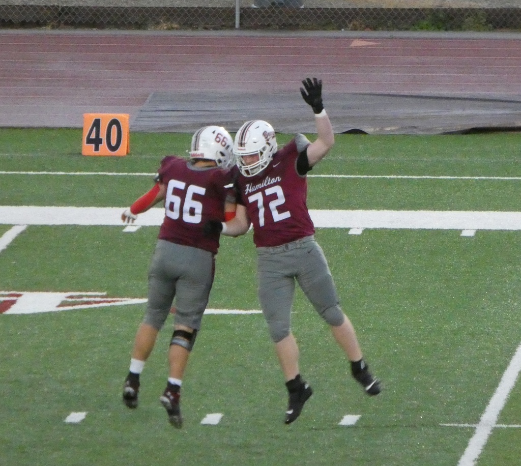 hhs football plays against the whitefish bulldogs at the hamilton athletic complex on fri, sept 4