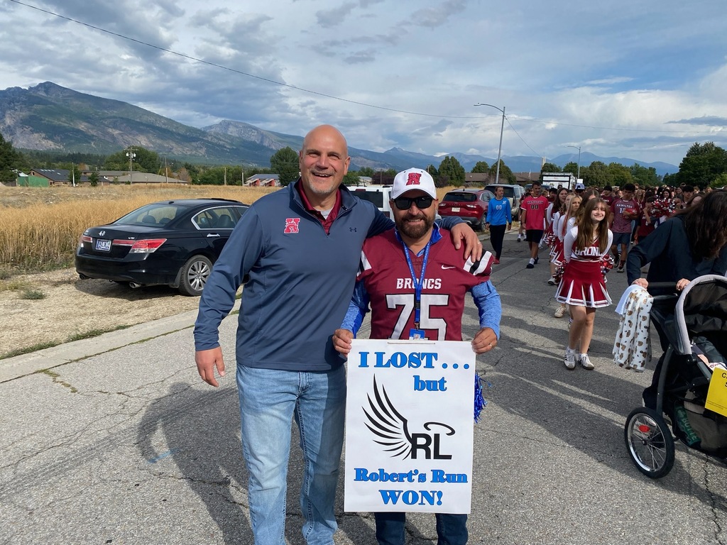 Hamilton superintendent Dave Thennis with Corvallis superintendent Pete Joseph