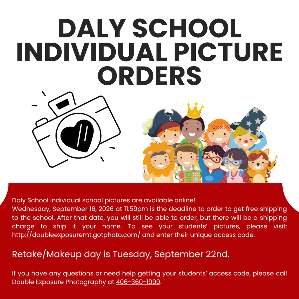 Daly school individual picture orders. Daly school individual school pictures are available online wednesday, september 16, 2026 at 11:55PM is the deadling to order to get free shipping to the school
