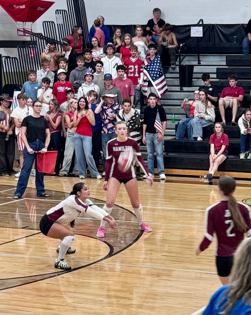 Hamilton High School volleyball team playing against the Stevi yellowjackets @ stevi on Tues, Sept 16