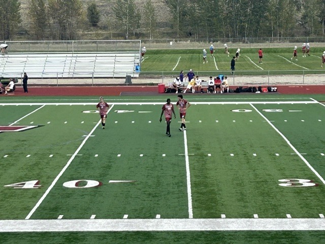 hhs boys soccer team at the hamilton sports complex against polson