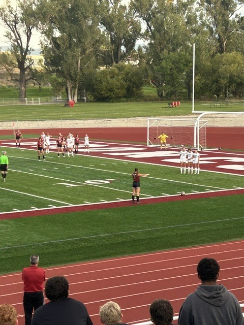 hhs girls soccer team at the hamilton sports complex against polson