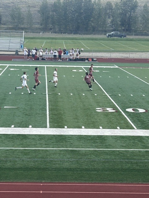 hhs boys soccer team at the hamilton sports complex against polson
