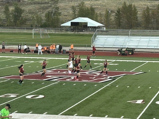hhs girls soccer team at the hamilton sports complex against polson