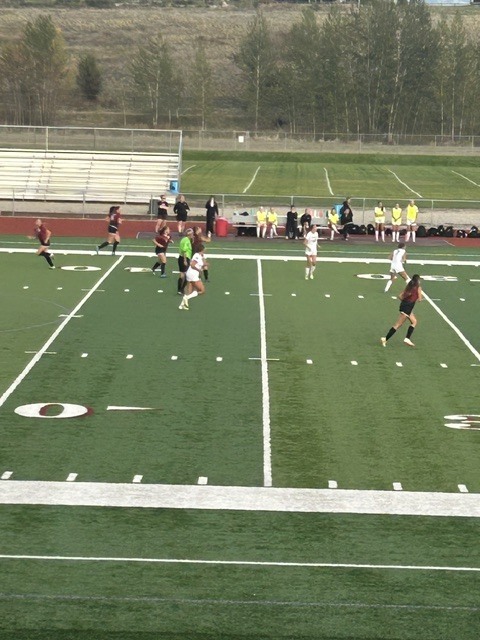 hhs girls soccer team at the hamilton sports complex against polson