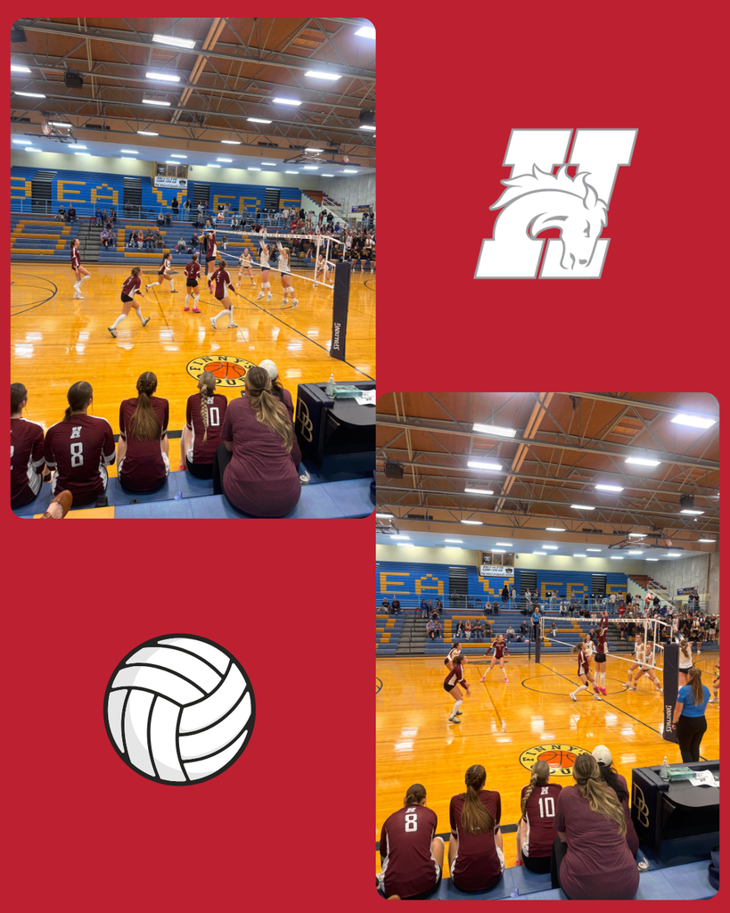 hhs volleyball playing on the road against dillon