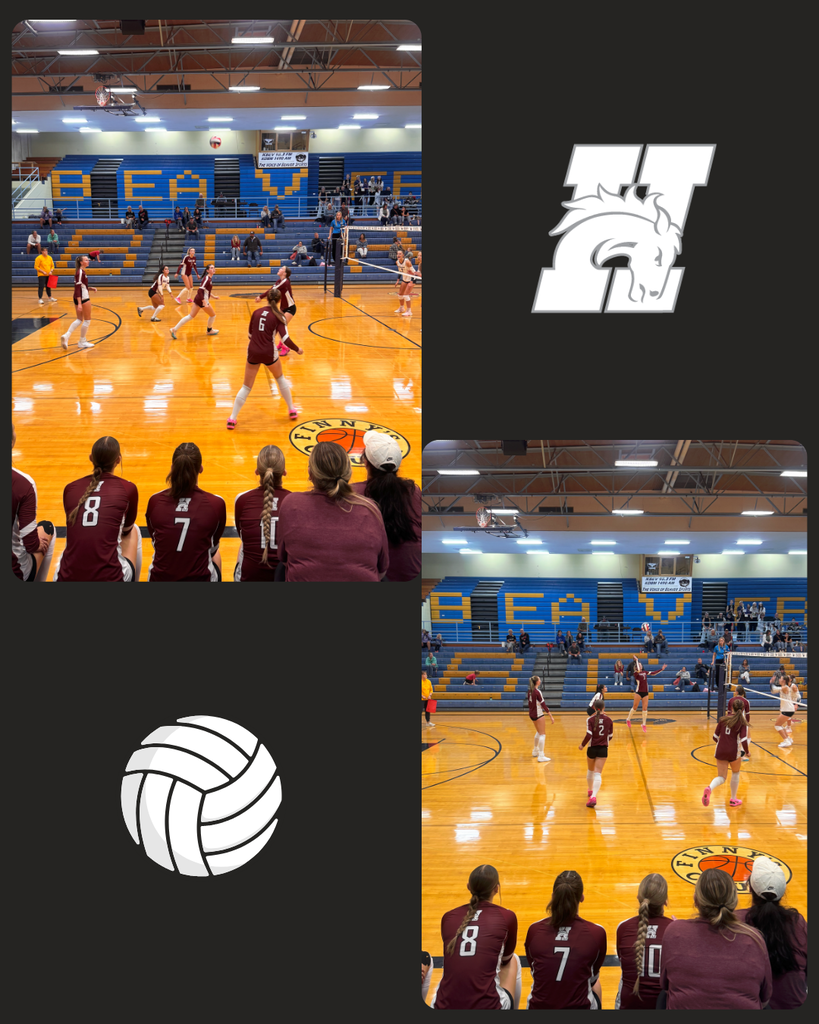 hhs volleyball playing on the road against dillon