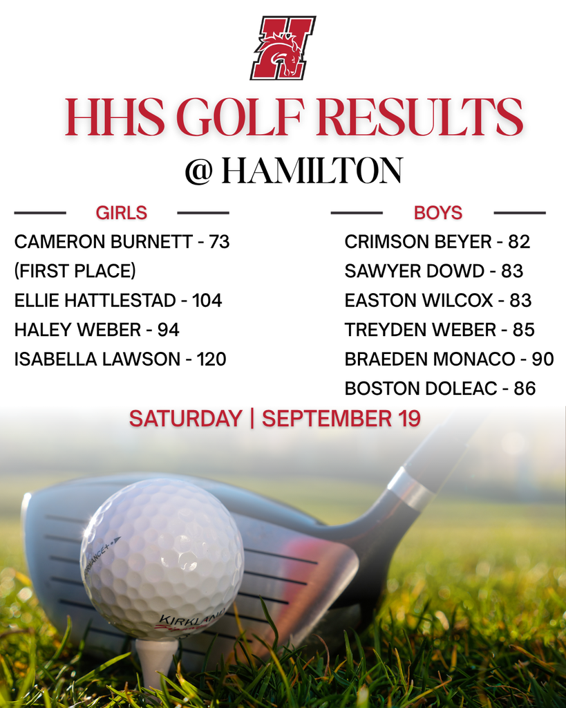 hhs golf results @ hamilton on sat, sept 19