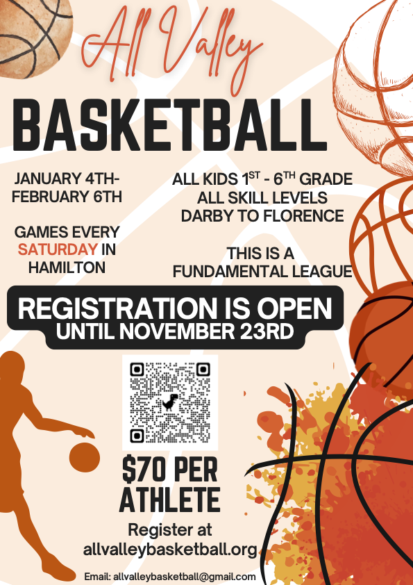 all valley basket ball registration $70 per athlete