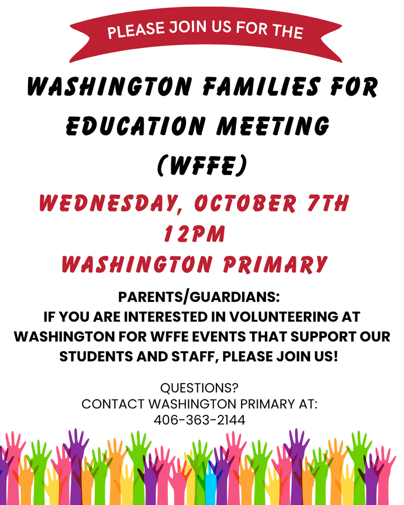 WFFe meeting wed, oct 7th @ 12pm as washington primary