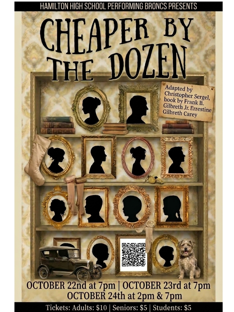 Cheaper by the dozen, oct 22 @ 7pm, oct 23rd at 7pm, october 24 @ 2pm & 7pm