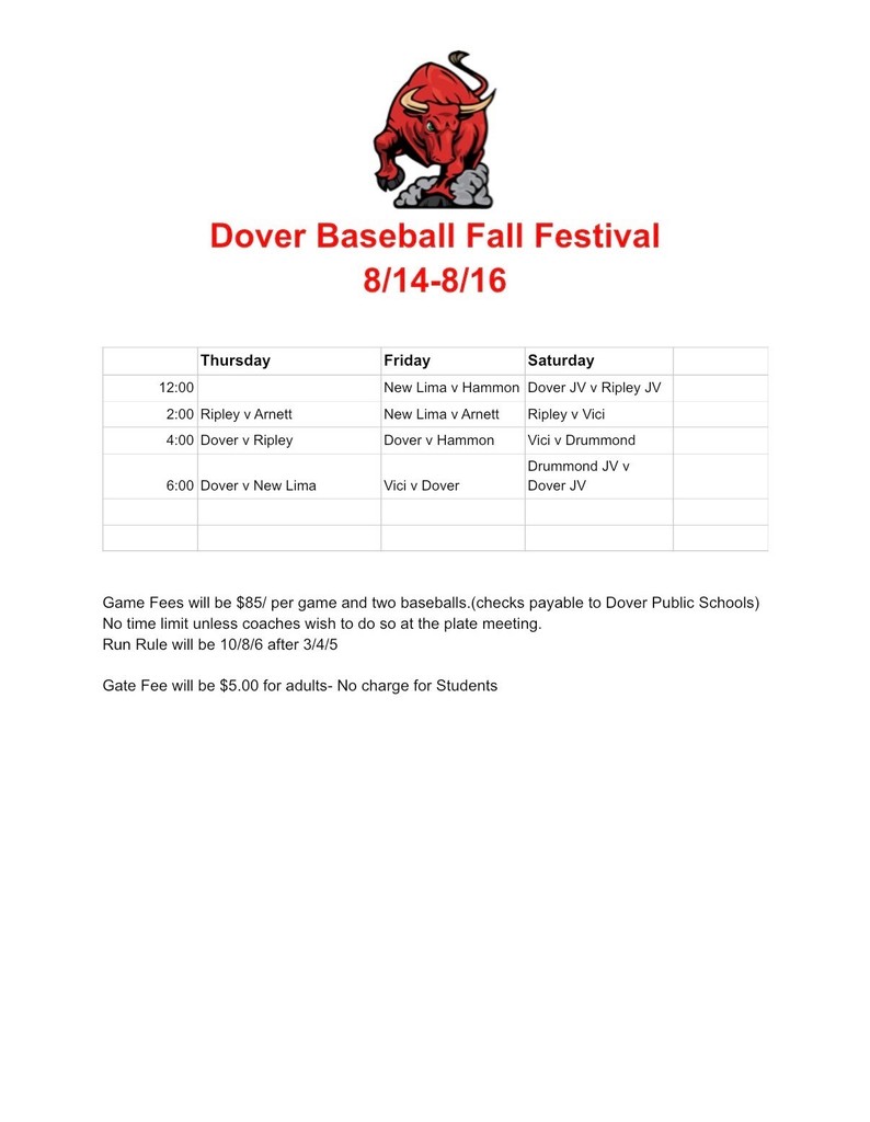 Dover Festival 8-15