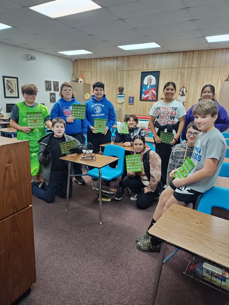 7th graders playing BINGO when Mrs. Archer is in "Jail"