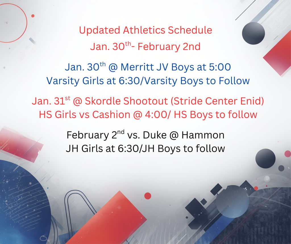 Updated athletics schedule