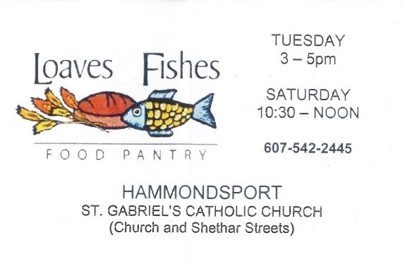 Loaves and Fishes food pantry.