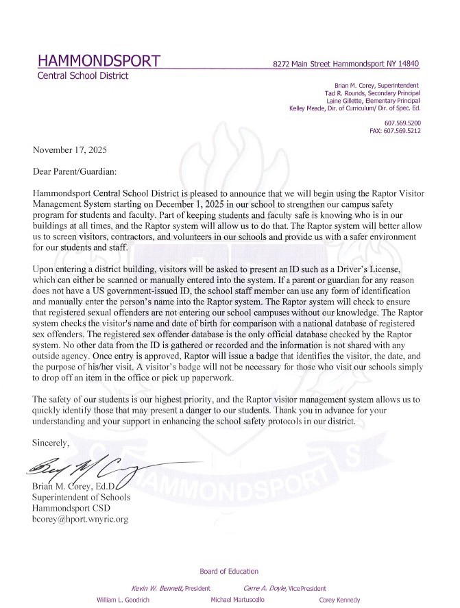 Raptor Visitor Management System