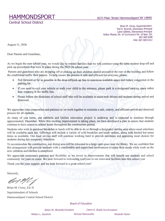 Important Info 26-27 School Year
