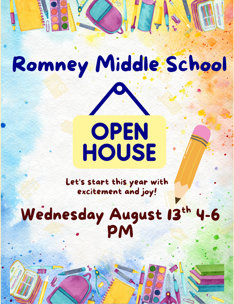RMS Open House 8-13-25 from 4-6 PM