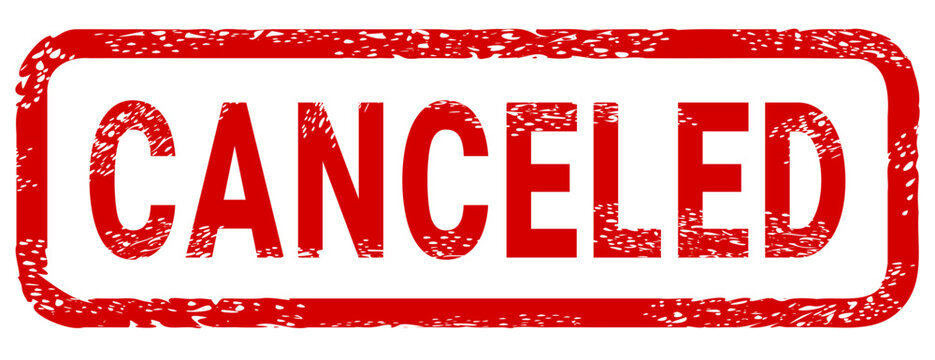 Canceled in red letter