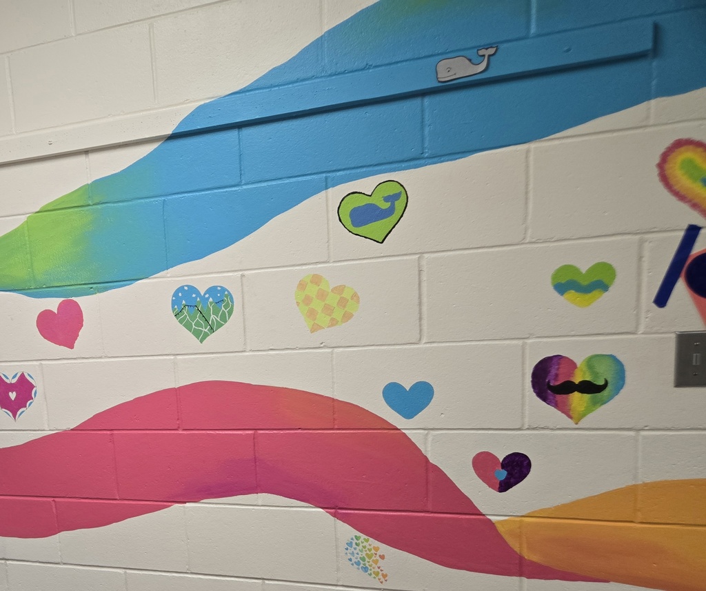 Hearts part of the community mural