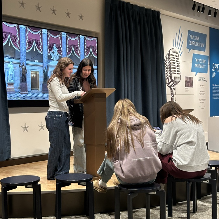 preparing for a debate in the Capital Building