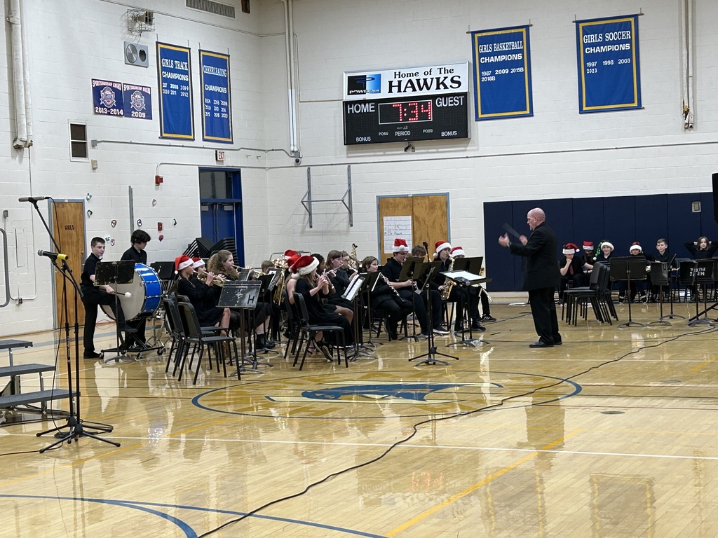 HMS band students performing at the Holiday Concert.