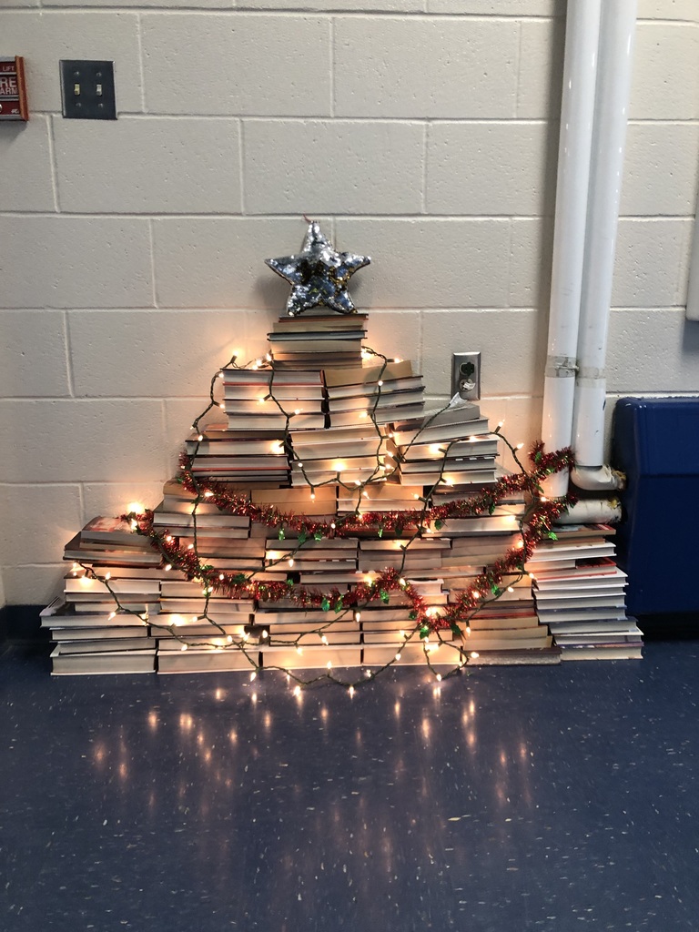 One of the book trees from Mrs. Bonnell's FLEX class.