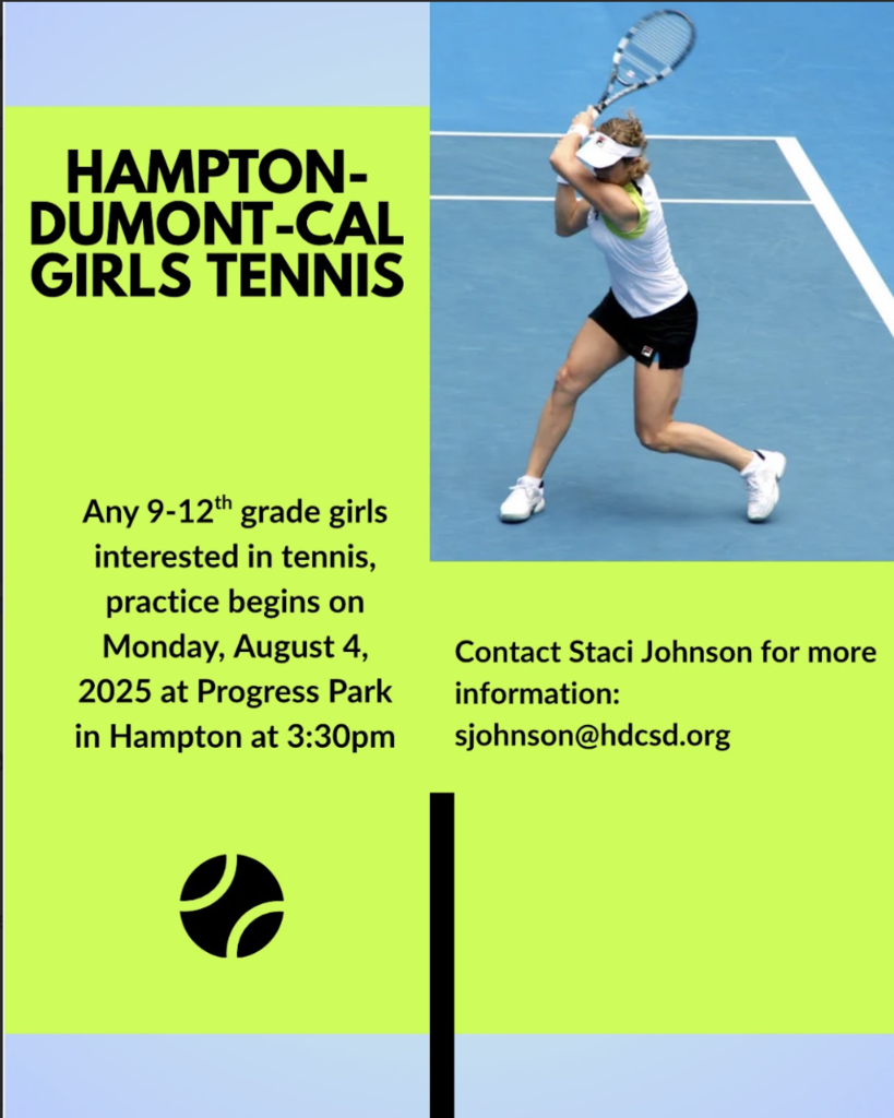 Tennis Sign up Info