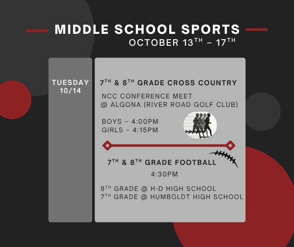 Middle School Sports Oct