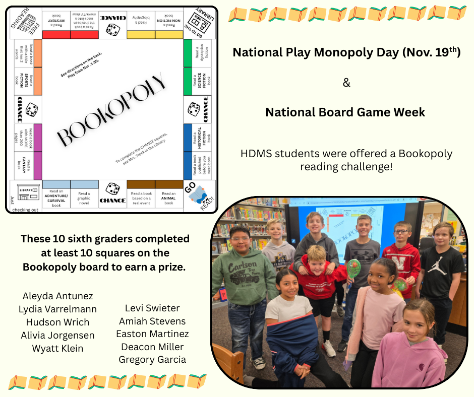 November includes National Play Monopoly Day (Nov