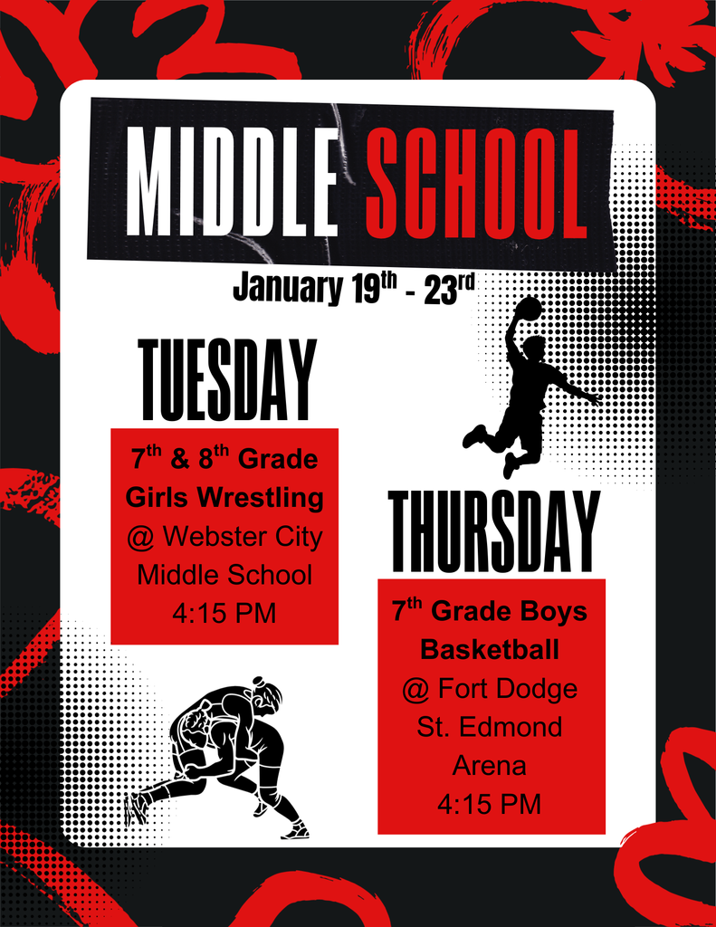 Middle School Sports January 19th - 23rd