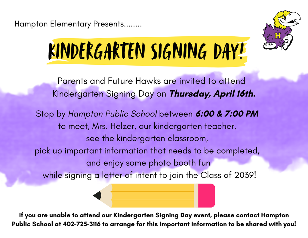 Kindergarten Signing Day