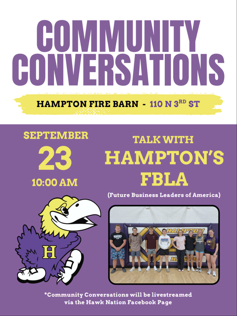 Community Conversations invitation: 10:00 AM at the Fire Barn on September 23rd.