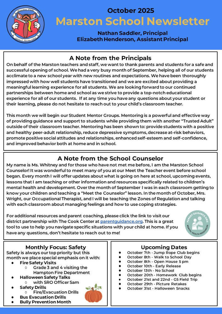 October Parent Newsletter