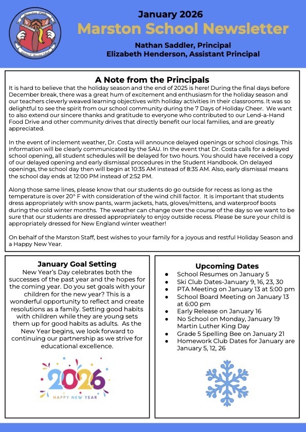 January Parent Newsletter