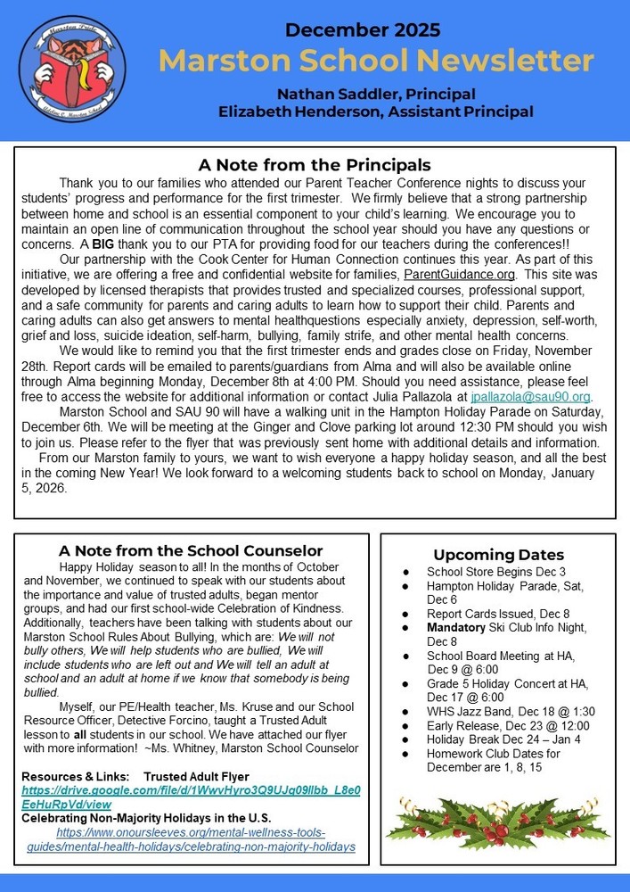 December Parent Newsletter