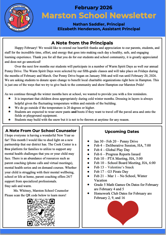 February Parent Newsletter