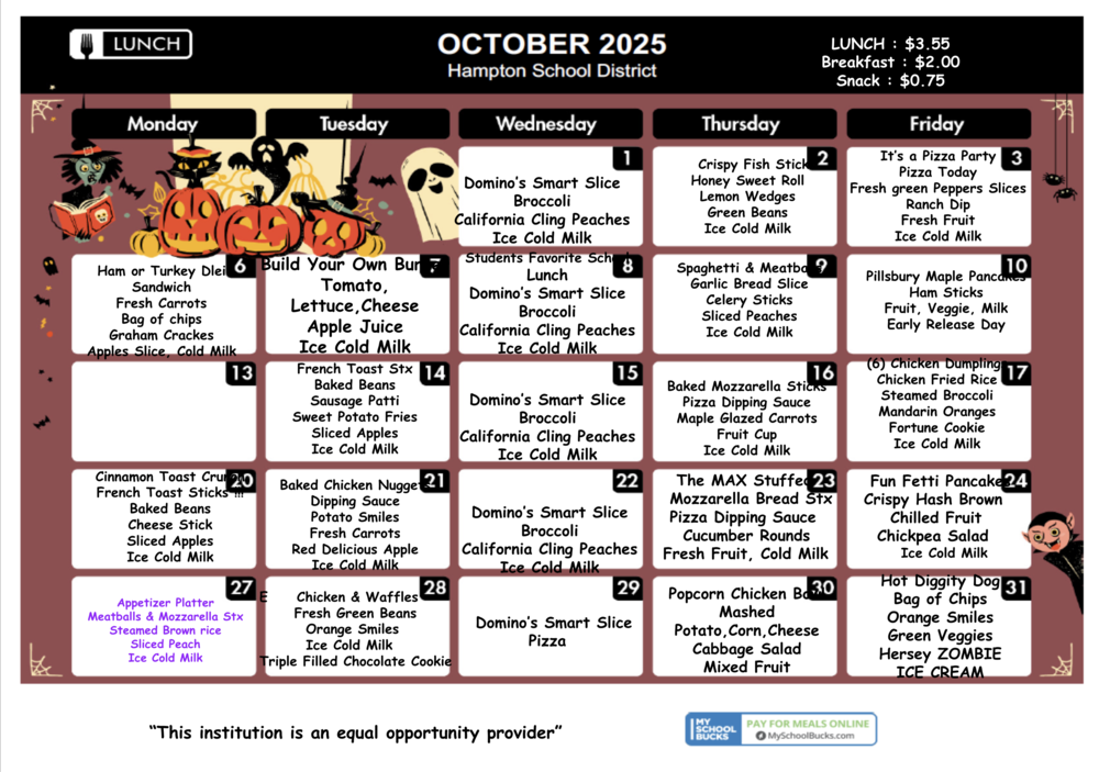 Lunch Menu