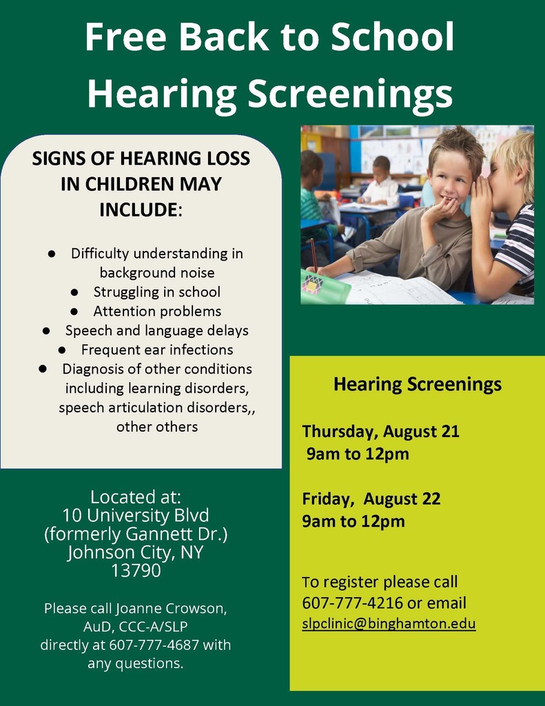 Free Back to School Hearing Screenings