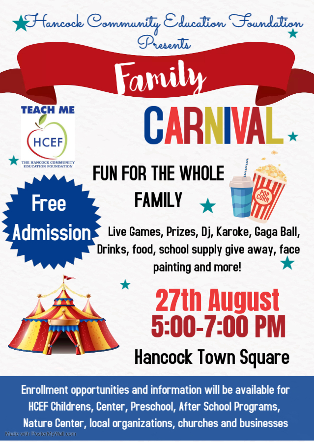 HCEF Family Carnival Flyer