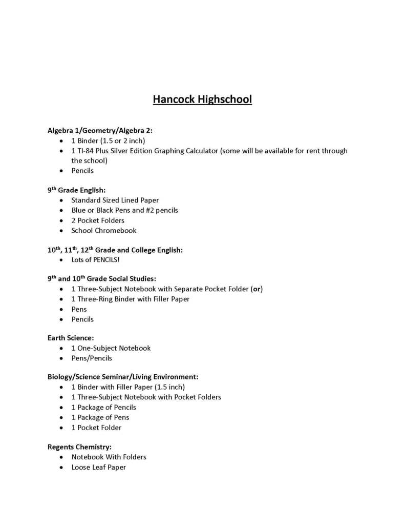MS-HS School Supply List 3