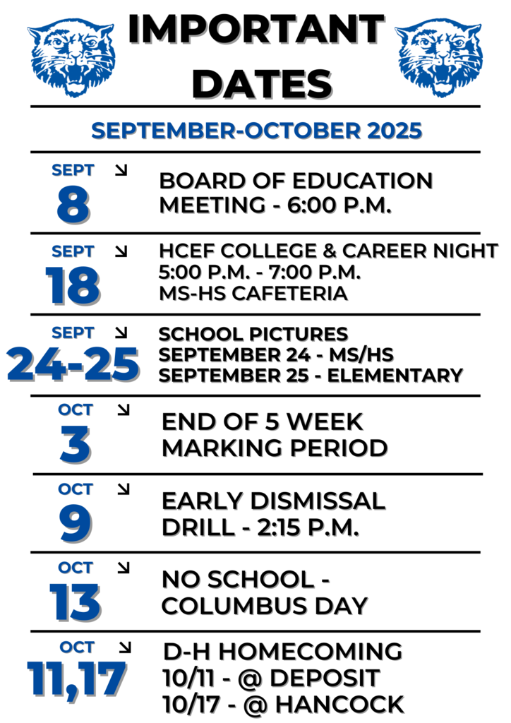 Important Upcoming Dates