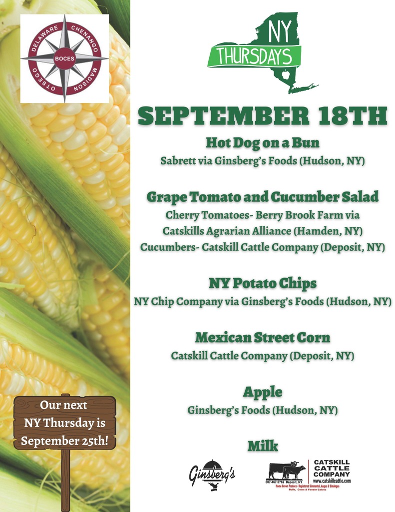 September 18 NY Thursdays Meal Flyer