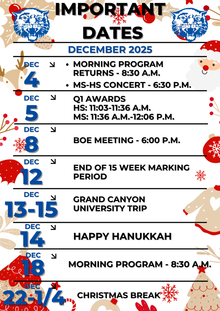 Important Dates December